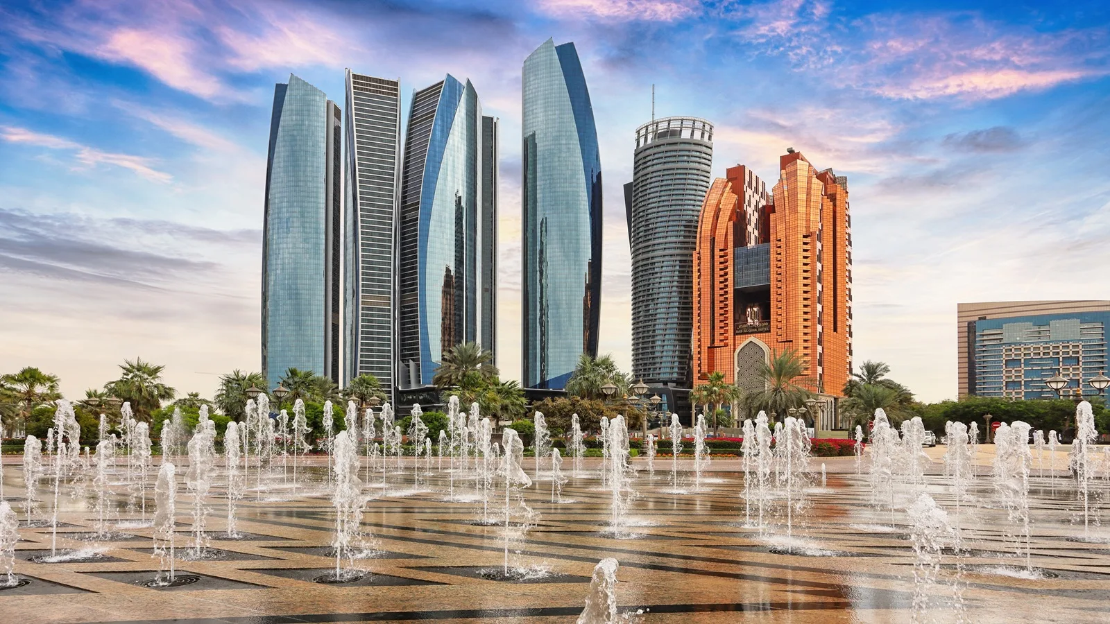 Etihad Towers Abu Dhabi skyline and iconic modern architecture
