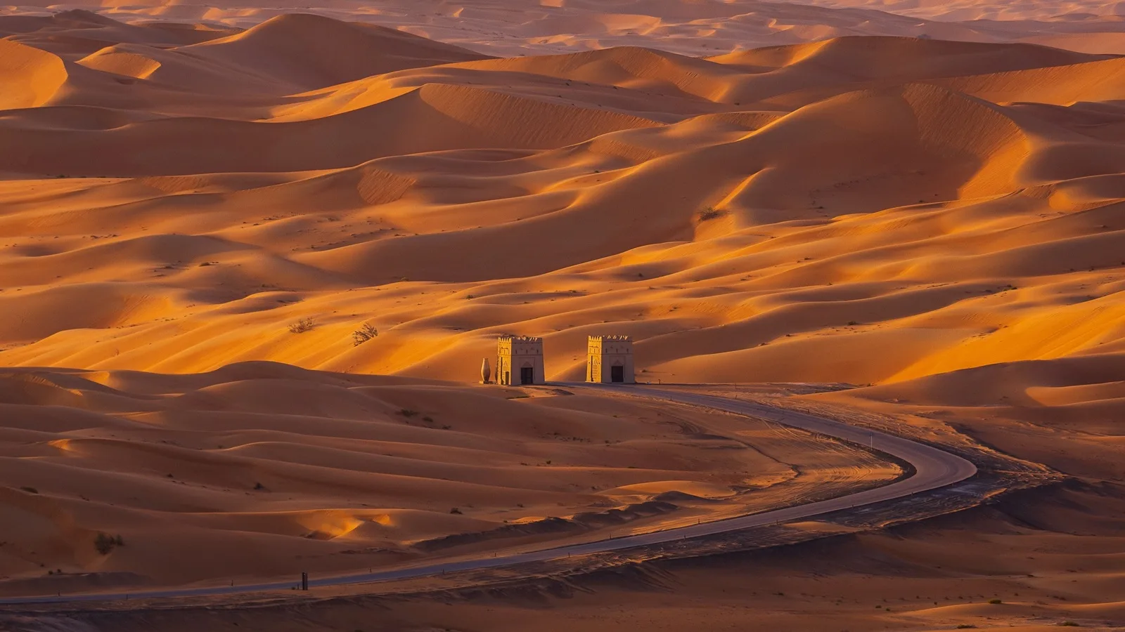 Liwa Gate marking the entrance to the spectacular Liwa Desert in Abu Dhabi