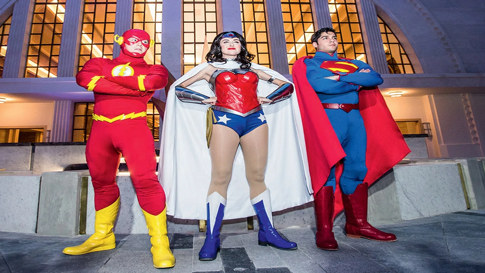 Popular Warner Bros. characters entertaining visitors inside Warner Bros. World Abu Dhabi on Yas Island