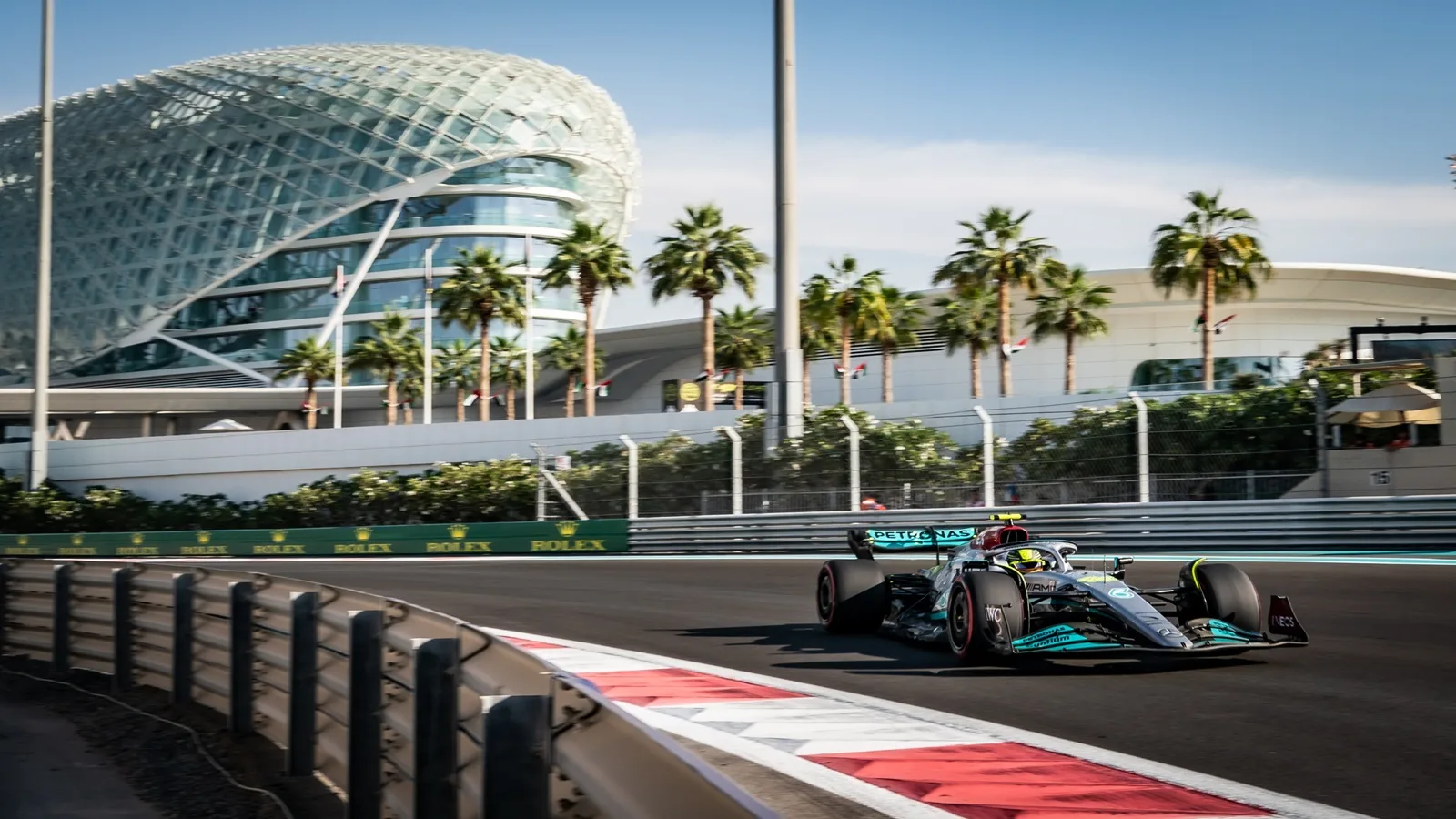Yas Marina Circuit Formula 1 track on Yas Island in Abu Dhabi